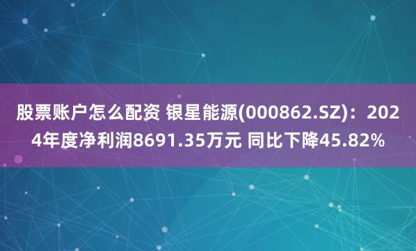 股票账户怎么配资 银星能源(000862.SZ)：2024年度净利润8691.35万元 同比下降45.82%