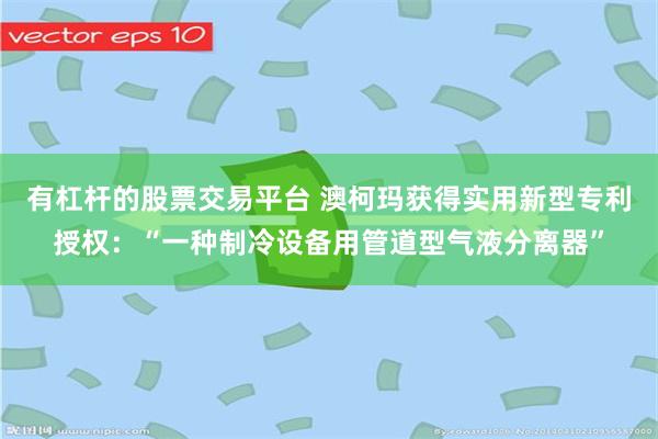 有杠杆的股票交易平台 澳柯玛获得实用新型专利授权：“一种制冷设备用管道型气液分离器”